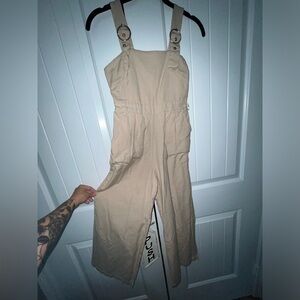 cream jumpsuit